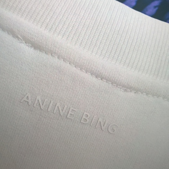 Anine Bing Tyler sweater size small color washed white - Picture 7 of 7